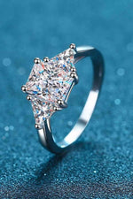 3 Carat Moissanite 925 Sterling Silver Rhodium-Plated Ring - Ladyez