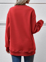 THE HELL I WON'T Round Neck Long Sleeve Sweatshirt - Ladyez
