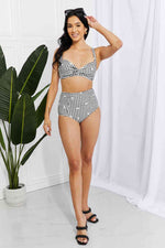 Marina West Swim Take A Dip Twist High-Rise Bikini in Black - Ladyez
