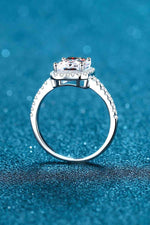 2 Carat Moissanite 925 Sterling Silver Halo Ring - Ladyez