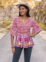 Tie Neck Babydoll Top - Ladyez
