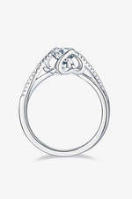 1 Carat Moissanite 925 Sterling Silver Twisted Ring - Ladyez