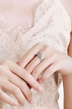 Lucky Charm Moissanite Rhodium-Plated Ring - Ladyez