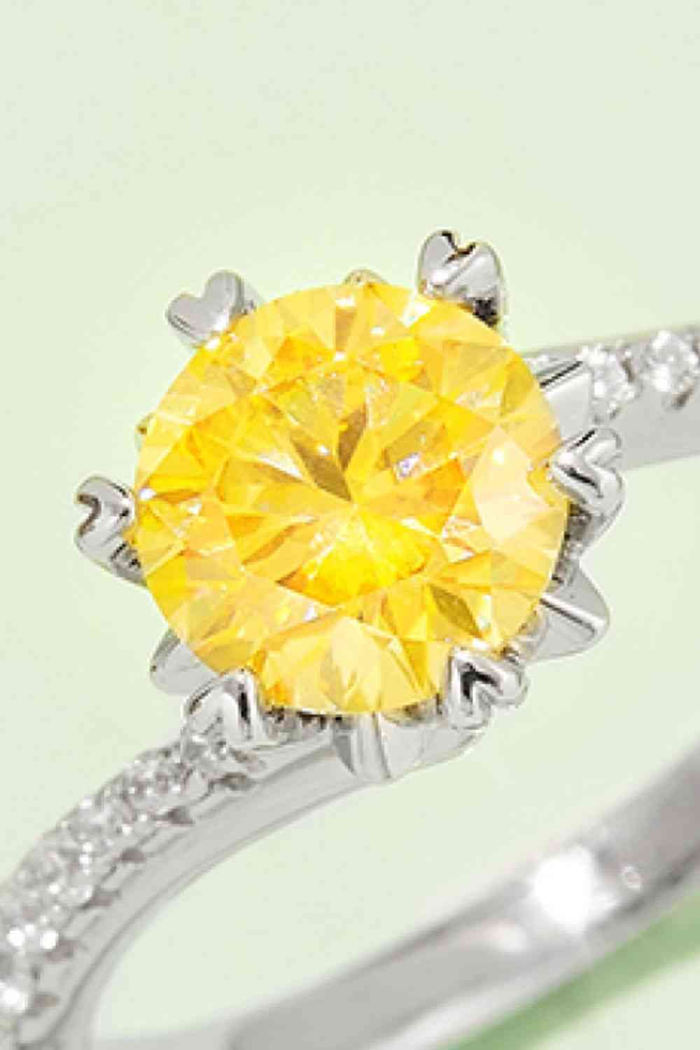 1 Carat Moissanite 925 Sterling Silver Ring - Ladyez