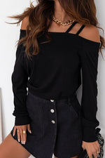 Off-Shoulder Spaghetti Strap Blouse - Ladyez