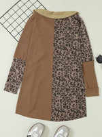 Half Button Leopard Collared Neck Blouse - Ladyez