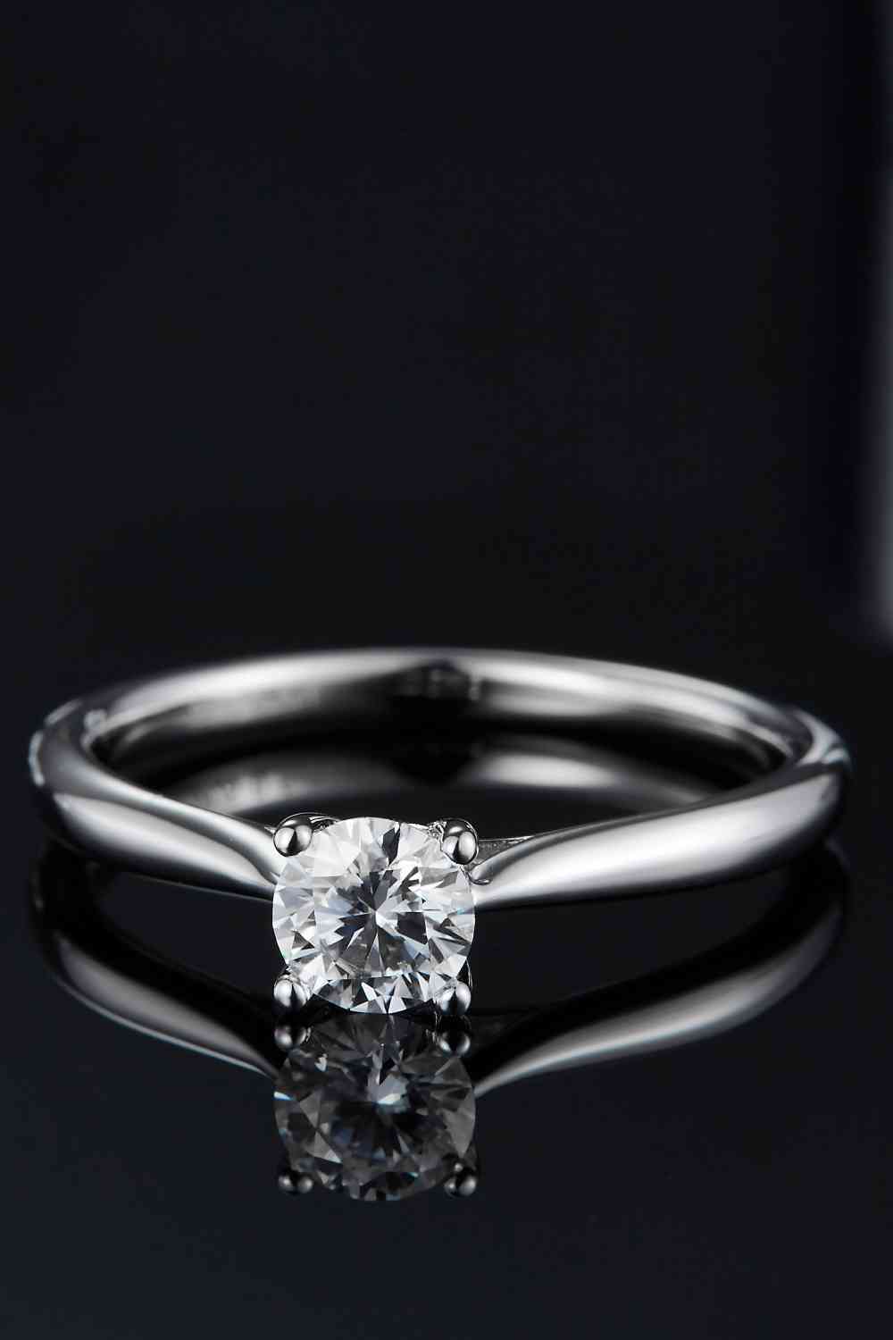 Moissanite 925 Sterling Silver Solitaire Ring - Ladyez