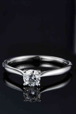 Moissanite 925 Sterling Silver Solitaire Ring - Ladyez