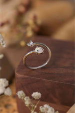 Opal 925 Sterling Silver Bypass Ring - Ladyez
