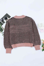 Woven Right Waffle-Knit Drop Shoulder Button-Down Cardigan - Ladyez