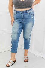 Judy Blue Laila Full Size Straight Leg Distressed Jeans - Ladyez