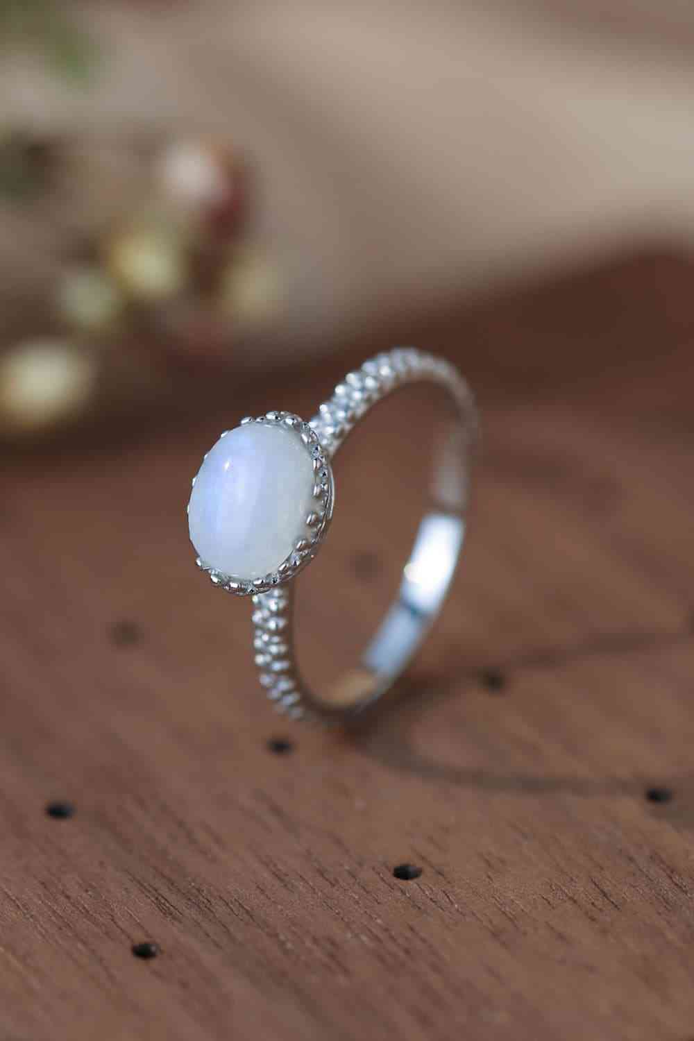 Moonstone 925 Sterling Silver Ring - Ladyez