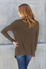 Basic Bae Full Size Open Front Long Sleeve Cardigan - Ladyez