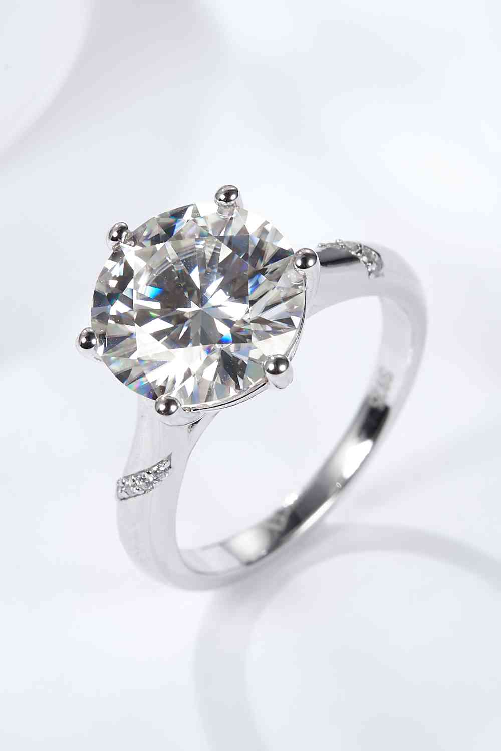 5 Carat Moissanite Solitaire Ring - Ladyez