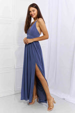 OneTheLand Captivating Muse Open Crossback Maxi Dress - Ladyez