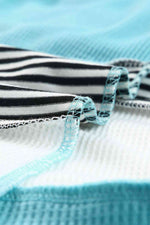 Striped Color Block Open Front Cardigan - Ladyez