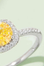 Adored 1 Carat Moissanite 925 Sterling Silver Halo Ring - Ladyez