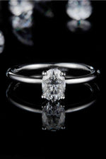 1 Carat Moissanite 925 Sterling Silver Solitaire Ring - Ladyez