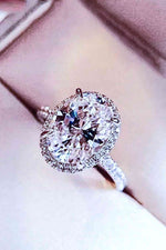 2 Carat Moissanite Platinum-Plated Ring - Ladyez