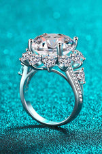 10 Carat Moissanite Flower-Shaped Ring - Ladyez