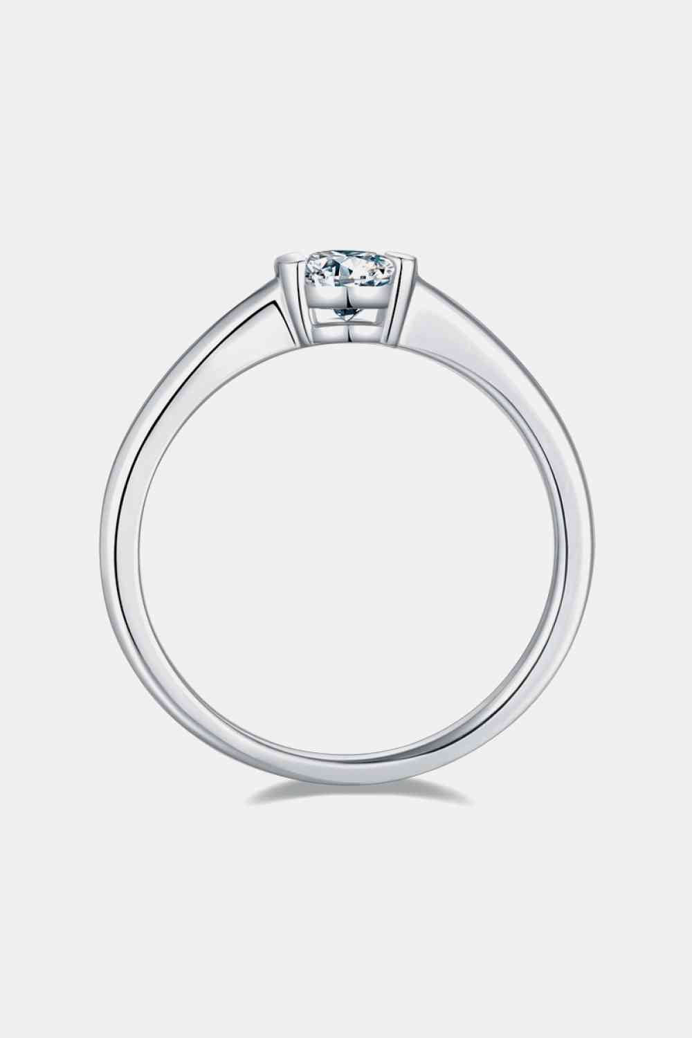 Moissanite 925 Sterling Silver Solitaire Ring - Ladyez