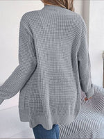 Open Front Long Sleeve Cardigan with Pockets - Ladyez