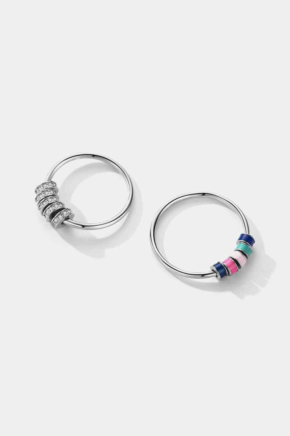 925 Sterling Silver Five Hoops Ring - Ladyez