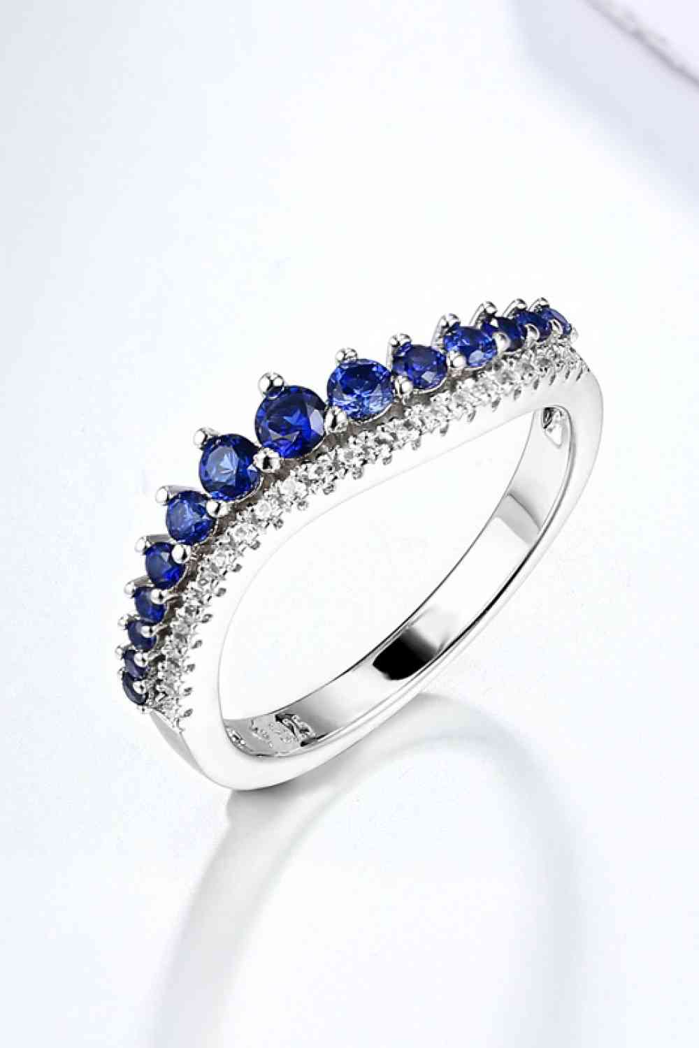 Lab-Grown Sapphire 925 Sterling Silver Rings - Ladyez