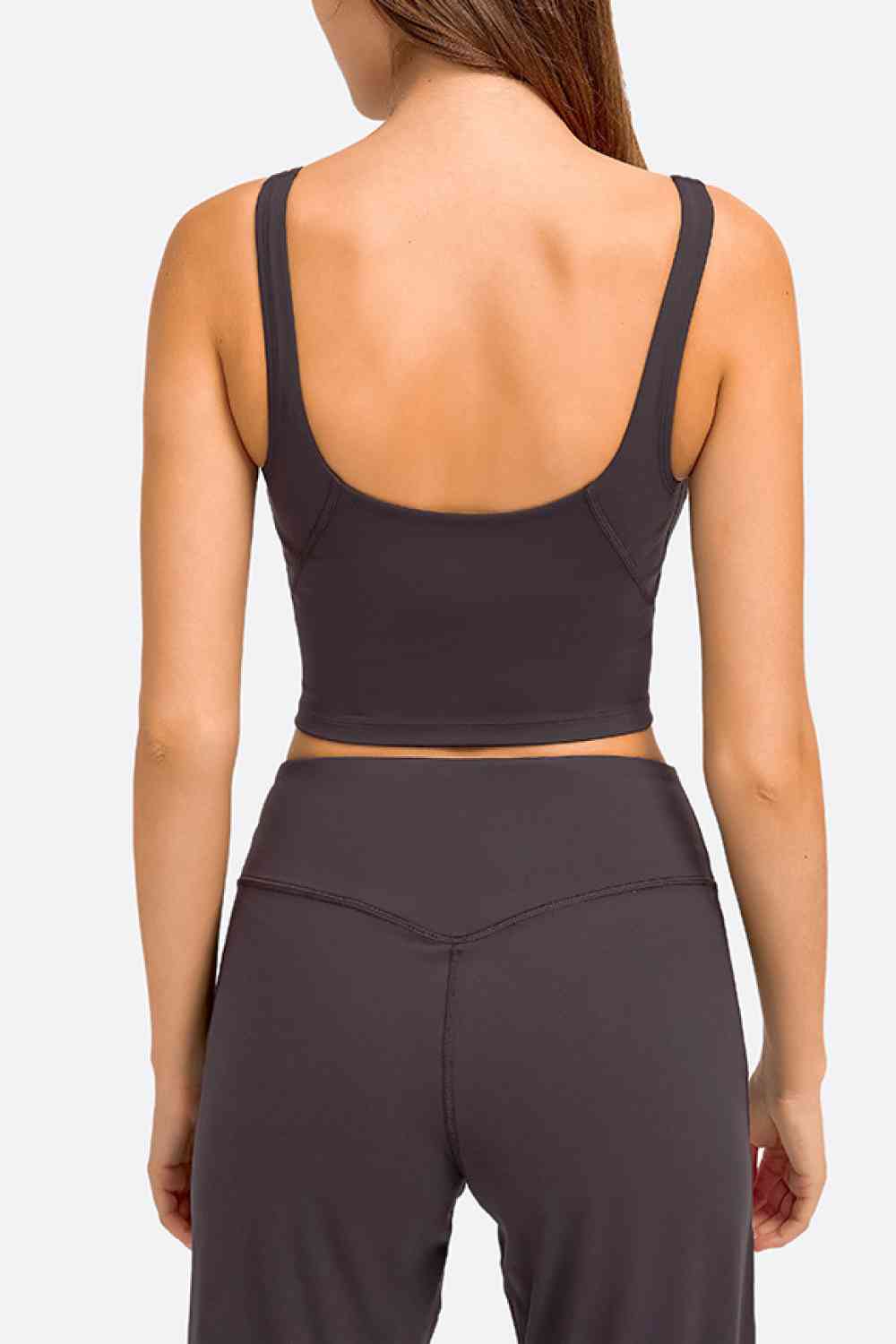Deep V-Neck Crop Sports Bra - Ladyez