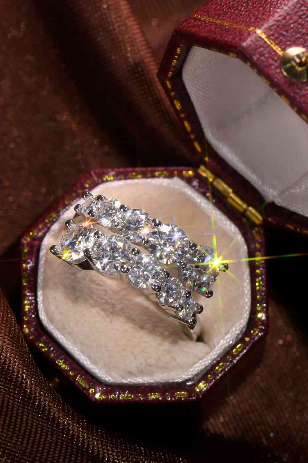 Adored Moissanite 925 Sterling Silver Ring - Ladyez