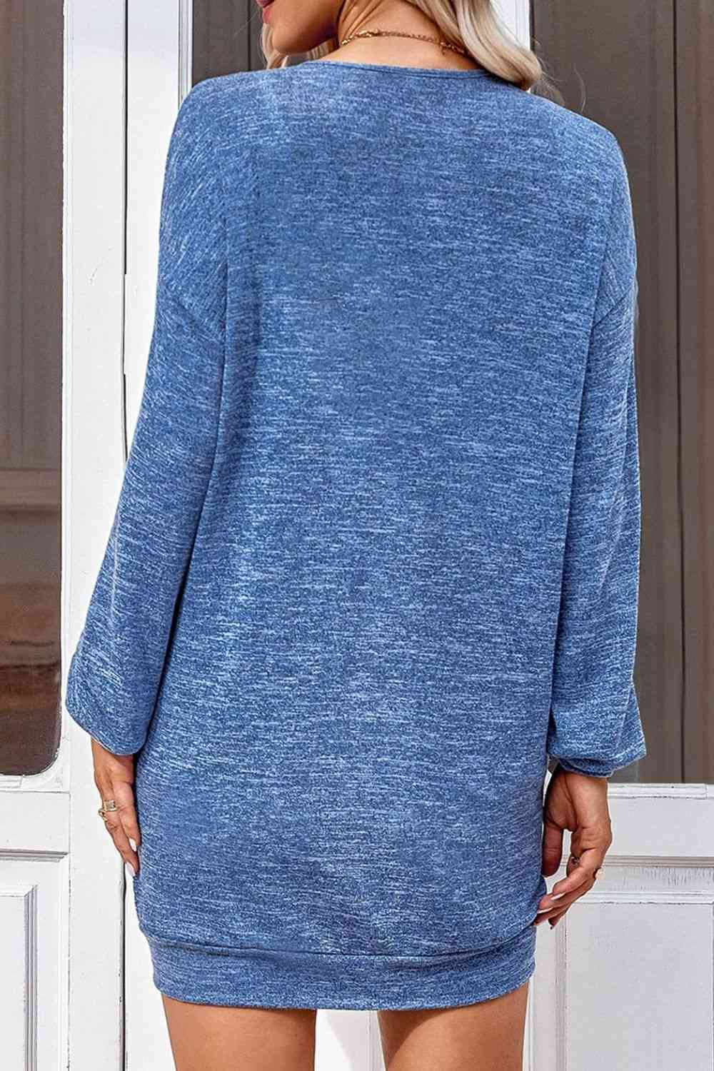 Buttoned V-Neck Long Sleeve Cardigans - Ladyez
