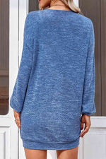 Buttoned V-Neck Long Sleeve Cardigans - Ladyez