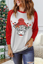 Bull Graphic Round Neck T-Shirt - Ladyez