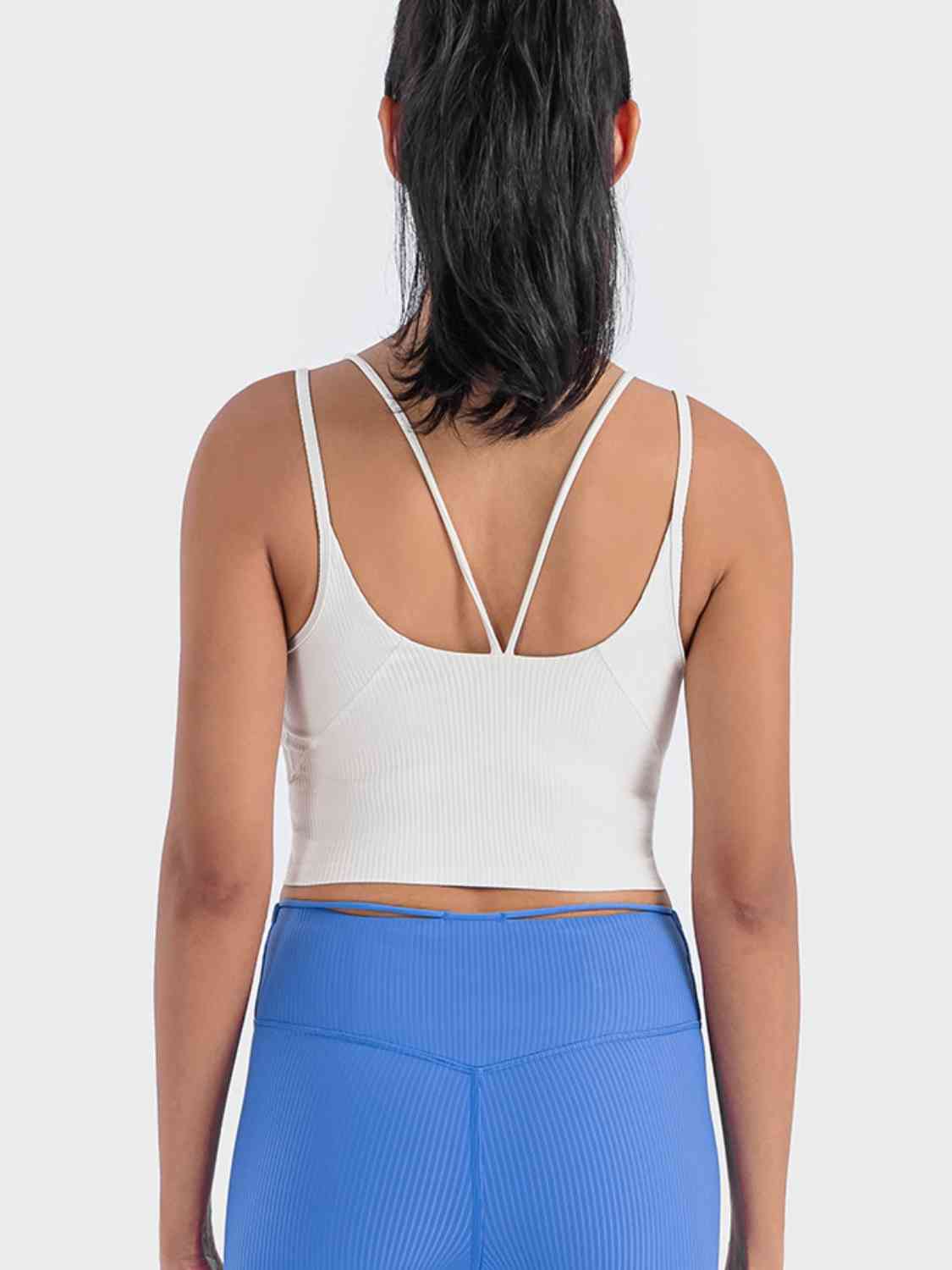 Double Strap Ribbed Sports Cami - Ladyez