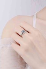 On My Mind 925 Sterling Silver Moissanite Ring - Ladyez