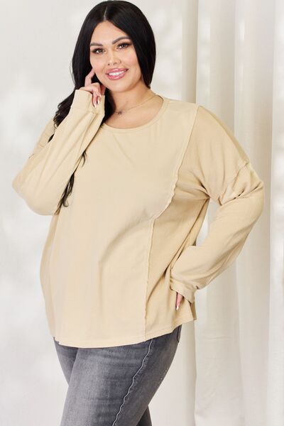 HEYSON Full Size Mineral Wash Thermal Top - Ladyez