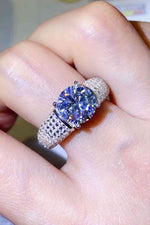 3 Carat Moissanite Side Stone Ring - Ladyez