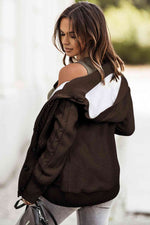 Cable-Knit Fleece Lining Button-Up Hooded Cardigan - Ladyez
