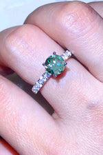 Future Style 1 Carat Moissanite Side Stone Ring - Ladyez