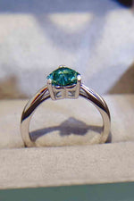 1 Carat Moissanite Heart 925 Sterling Silver Ring - Ladyez