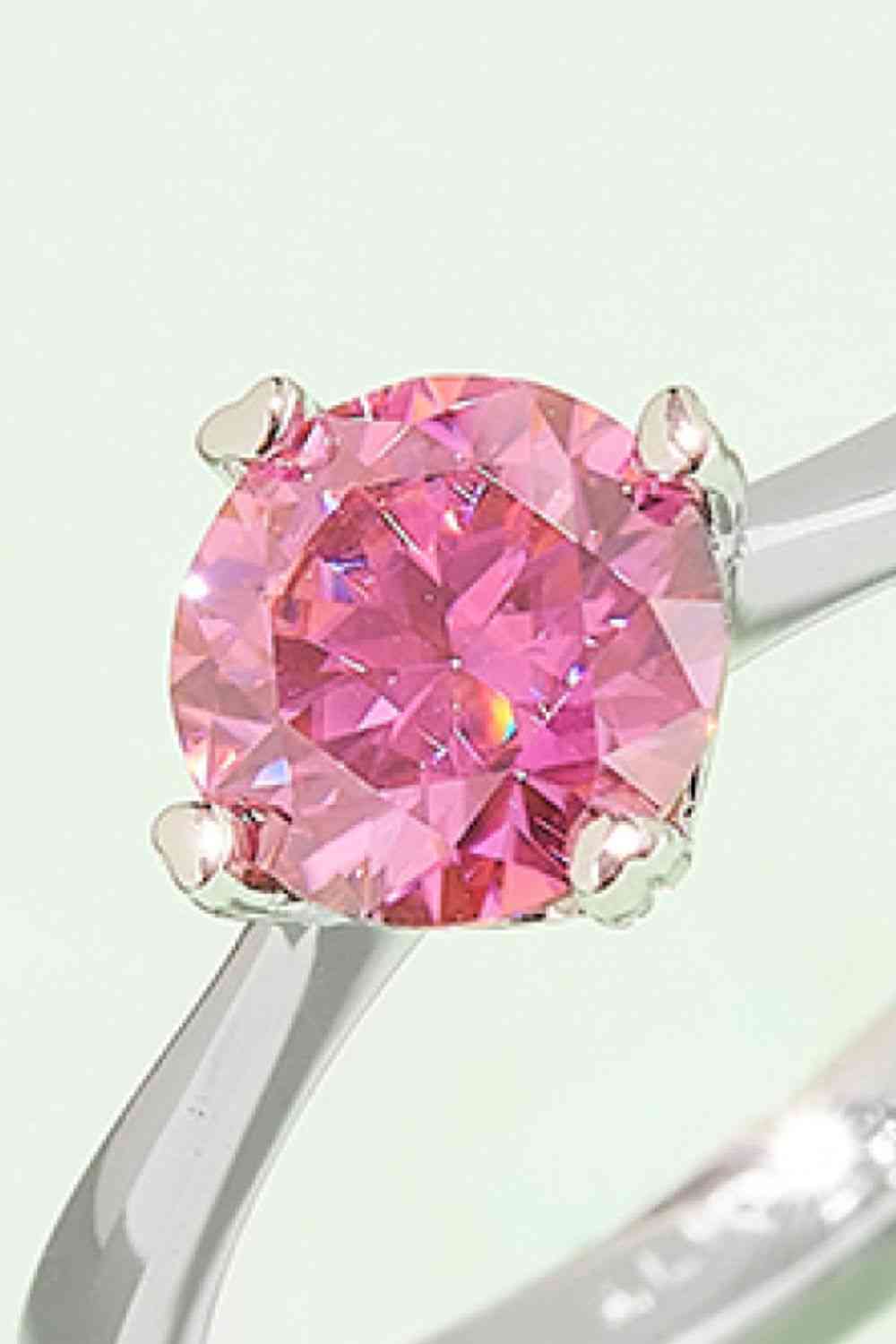 1 Carat Moissanite 925 Sterling Silver Solitaire Ring - Ladyez