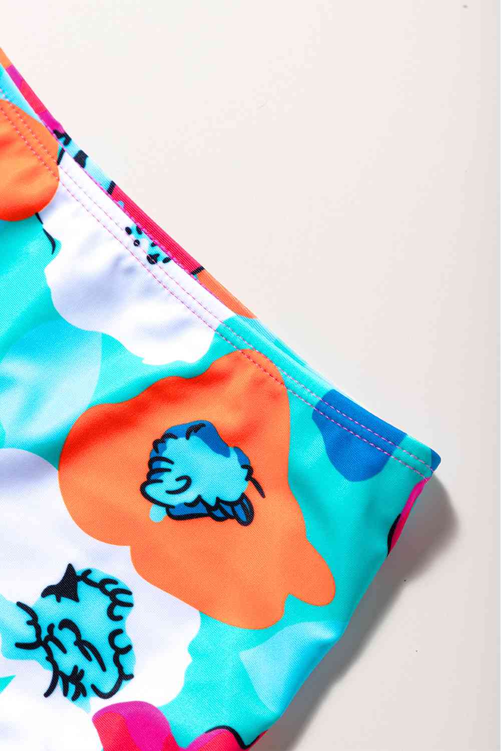 Cropped Swim Top and Floral Bottoms Set - Ladyez