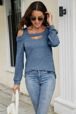 Cutout Cold-Shoulder Top - Ladyez