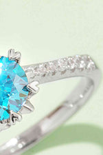 1 Carat Moissanite 925 Sterling Silver Ring - Ladyez