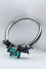 Paraiba Blue Zircon Leaf Ring - Ladyez