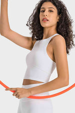 Racerback Cropped Sports Tank - Ladyez