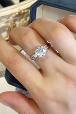 2 Carat Moissanite 925 Sterling Silver Ring - Ladyez