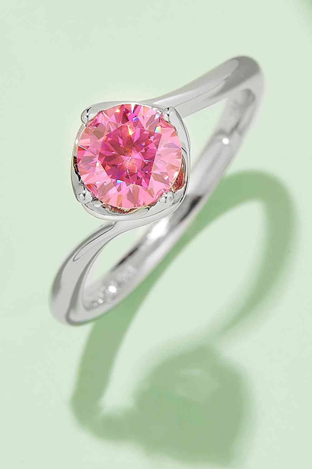 1 Carat Moissanite 925 Sterling Silver Solitaire Ring - Ladyez