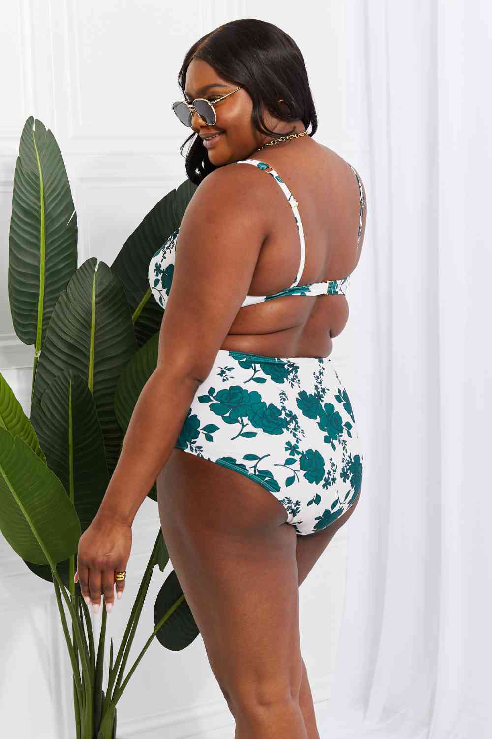 Marina West Swim Take A Dip Twist High-Rise Bikini in Forest - Ladyez