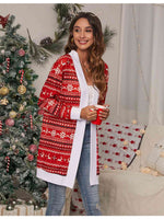 Christmas Open Front Cardigan - Ladyez